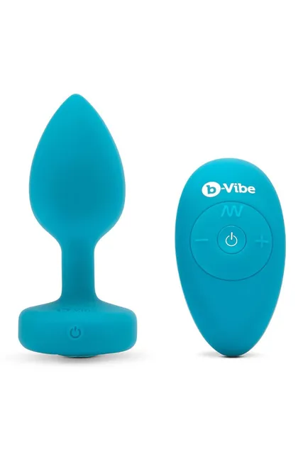 B-VIBE VIBRATING JEWEL PLUG S/M TEAL