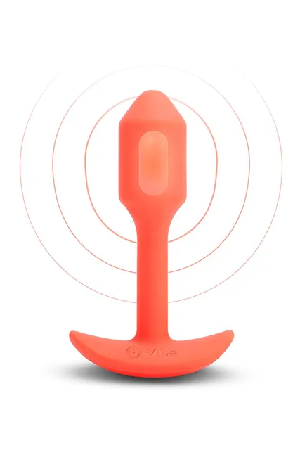 B-VIBE VIBRATING SNUG PLUG 1 ORANGE