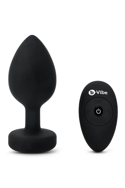 B-VIBE VIBRATING JEWEL PLUG XXL BLACK