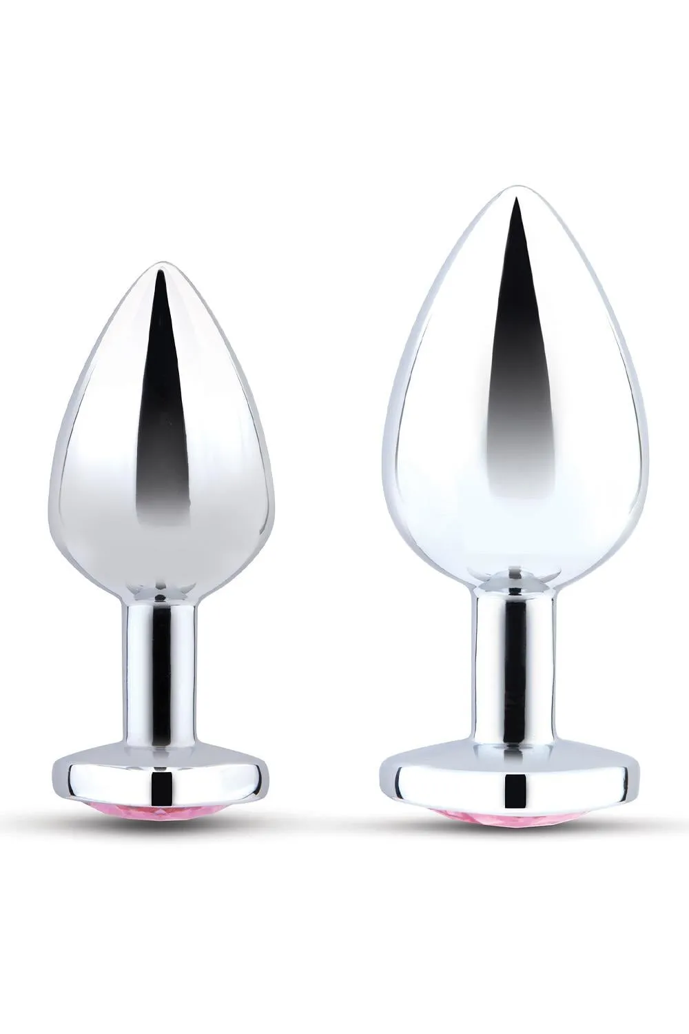 B-VIBE JEWEL HEART METAL BUTT PLUG TRAINING SET