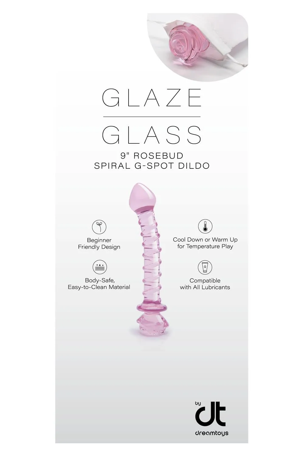 INLAY ROSEBUD SPIRAL G-SPOT DILDO