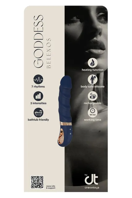 INLAY BELENOS LIQUID SILIONE CURVED VIBRATOR WITH HEATING FUNCTION