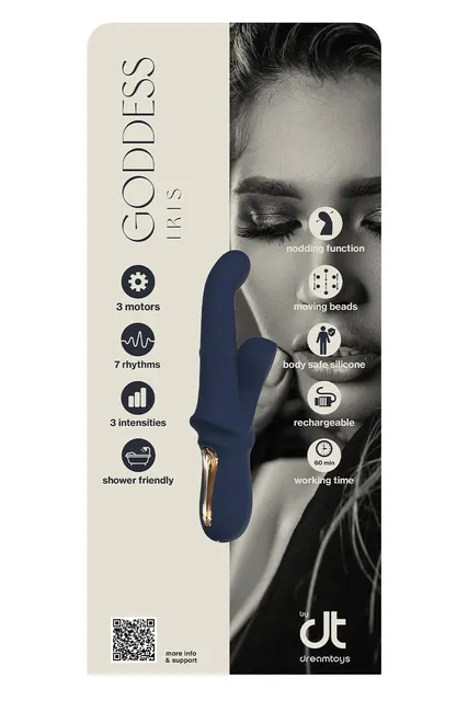 INLAY IRIS DUO VIBRATOR WITH SLIDING BEAD