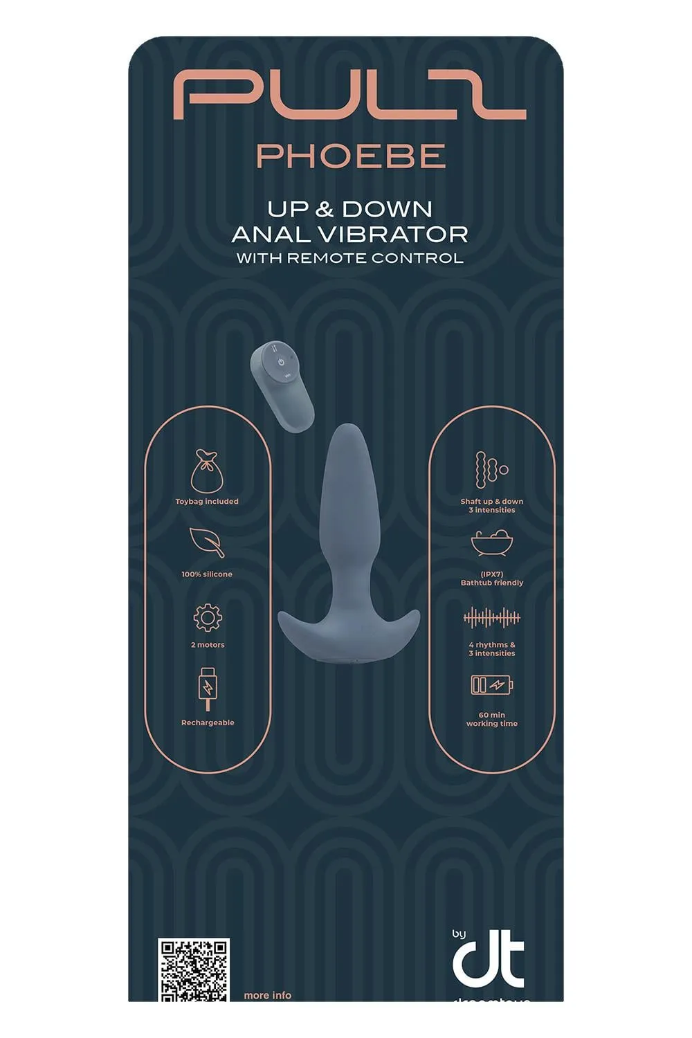 INLAY PHOEBE UP & DOWN ANAL VIBRATOR WITH REMOTE CONTROL