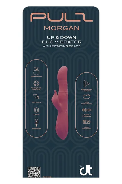 INLAY MORGAN UP AND DOWN DUO VIBRATOR WITH ROTATING BEADS