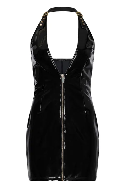 GUILTY PLEASURE HELIX HALTER DRESS BLACK