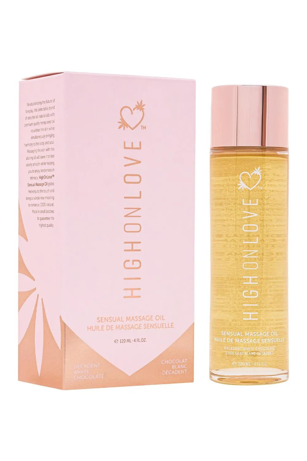 HIGH ON LOVE MASSAGE OIL DECADENT WHITE CHOCOLATE 120ML