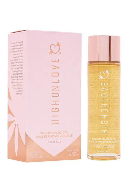 HIGH ON LOVE MASSAGE OIL DECADENT WHITE CHOCOLATE 120ML